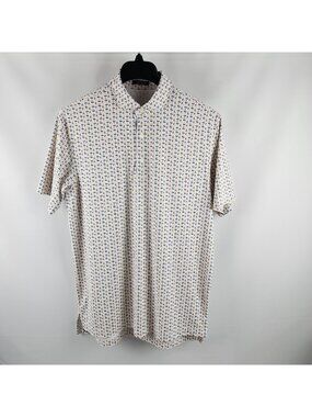 Turtleson Shirt Mens Medium Multicolor Novelty Boats S/S Polo